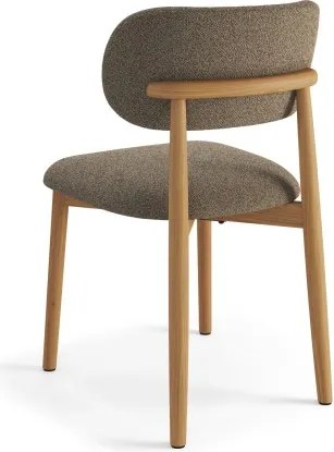 АЛMО Кафяв Таупе (тъкан Монза 40)/рамка лакиран дъб - ДЪРВЕН СТОЛ БУКЛЕ ЗА ДНЕВНА, ТРАПЕЗАРИЯ, КУХНЯ РЕТРО