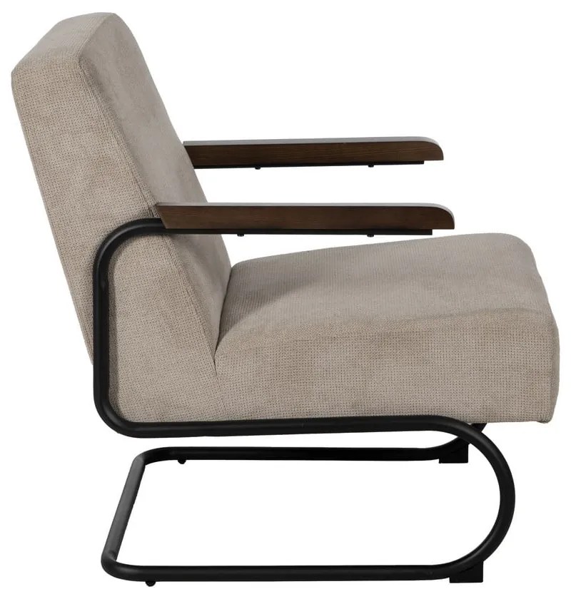 Кафяво-сиво шенилово кресло Industra – Ixia