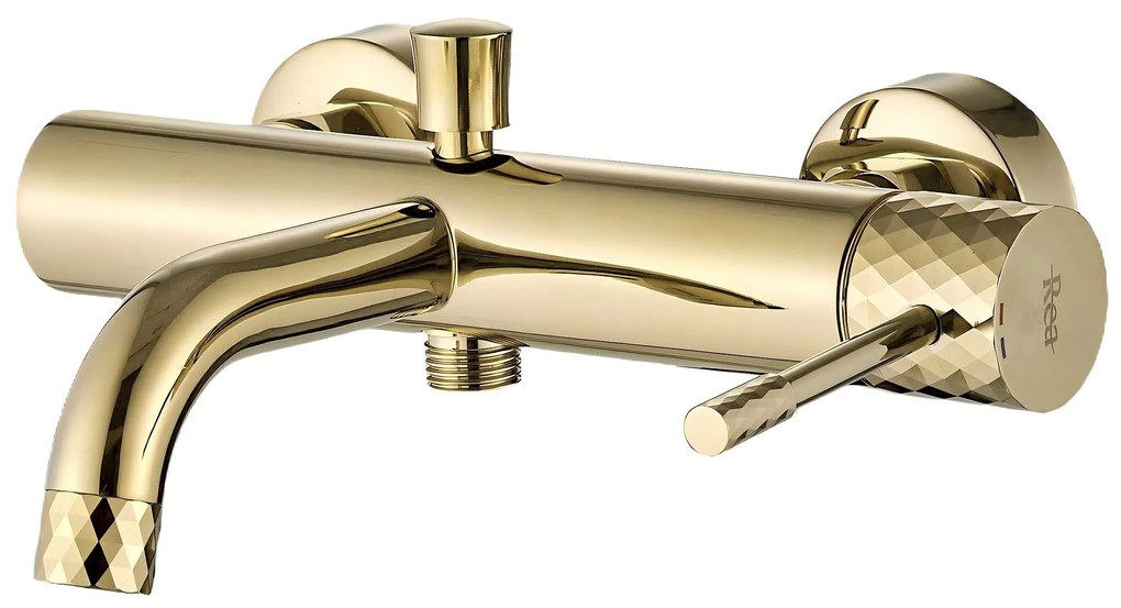 Смесител за вана Rea Lungo Diamond Gold