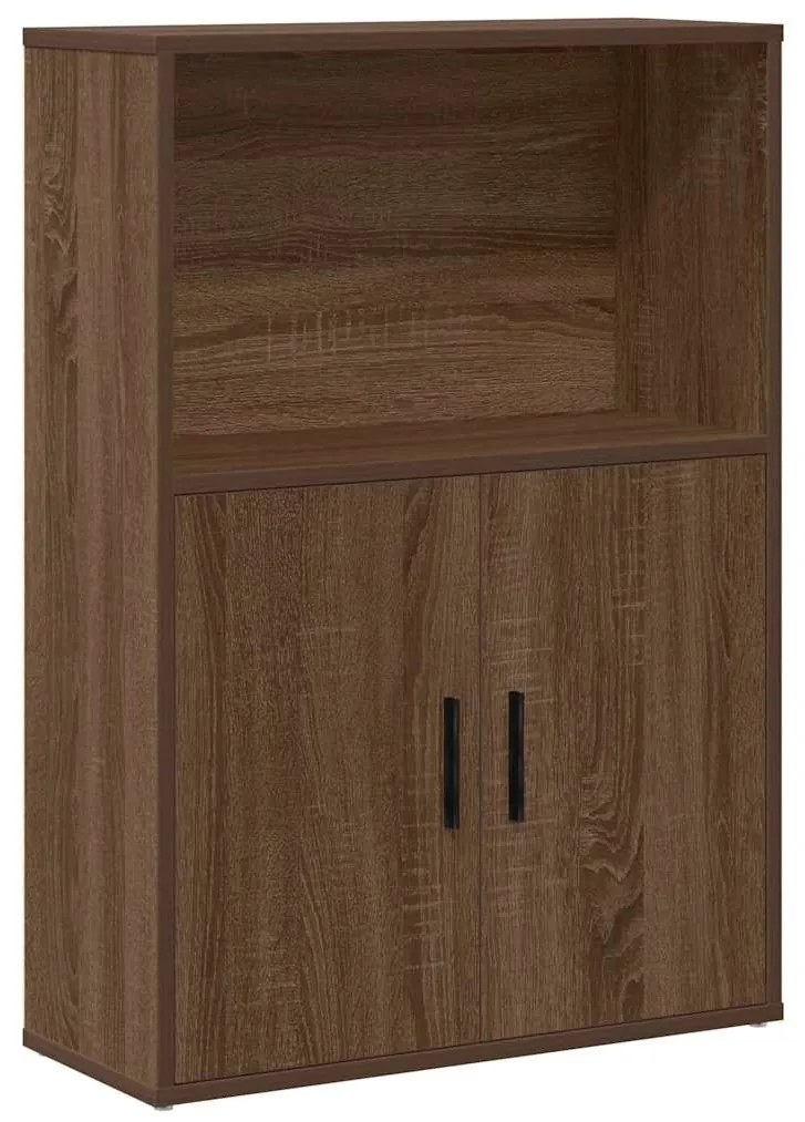 860415 vidaXL Библиотека, кафяв дъб, 60x24x85 см, инженерно дърво