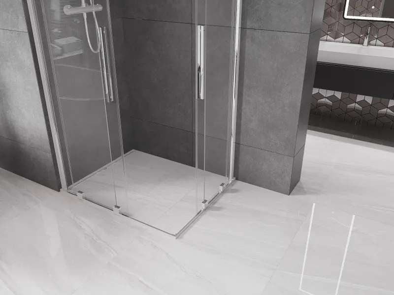 Mexen Velar Душ кабина Duo с плъзгащи се врати 90 x 80 см, прозрачна, хром