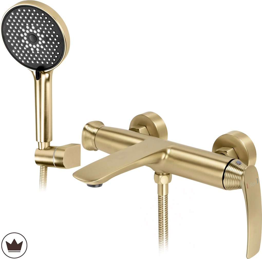 Смесител за вана PREMIUM REA Como Brush Gold