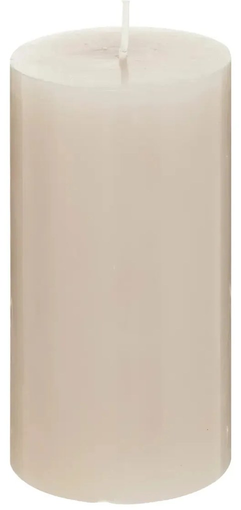 Свещ без аромат atmosphera Hugo, Кръгла, 7x13 см, Taupe