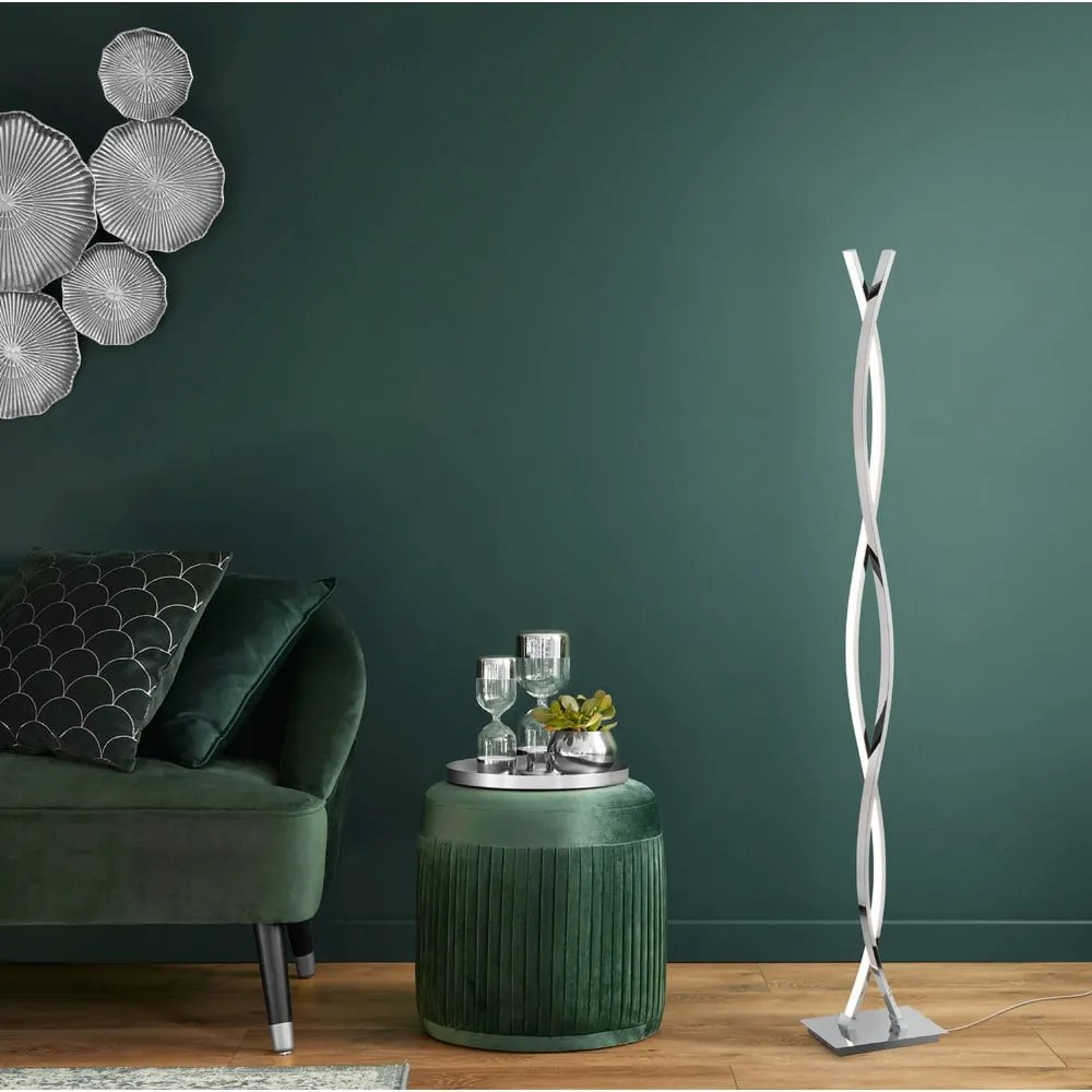 LED подова лампа в сребрист цвят (височина 142 cm) LASANA 2 – EGLO