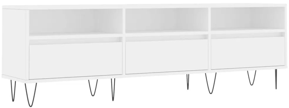 831276 vidaXL ТB шкаф, бял, 150x30x44,5 см, инженерно дърво