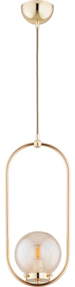 Пендел OVAL 1xE14/10W/230V златист