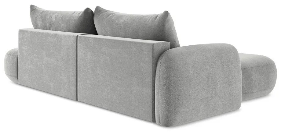 Светлосив сгъваем ъглов диван (ляв ъгъл) Hale – Makamii