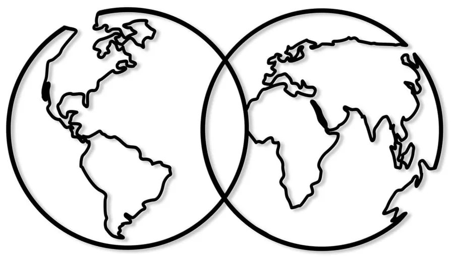 Метална декорация за стена Пътуване - Wallity