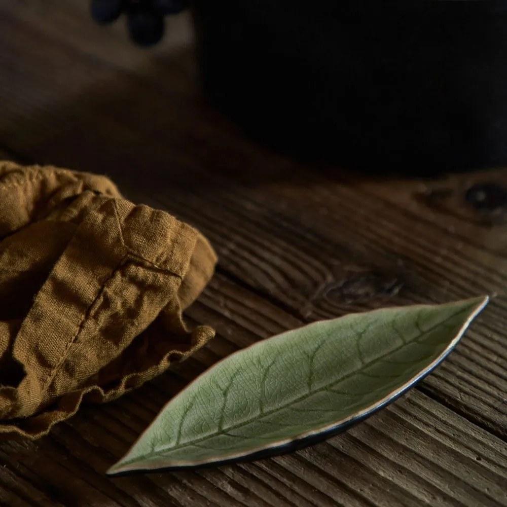 Светлозелена керамична купа за съхранение, дължина 18 cm Riviera - Costa Nova