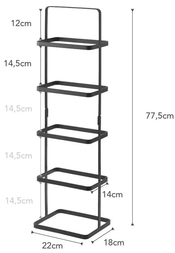 Черен метален стелаж за обувки Tower Shoe Rack – YAMAZAKI