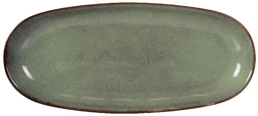 Плато овал LA MEDITERRANEA Macarella Green, Порцелан - 25x12 cm