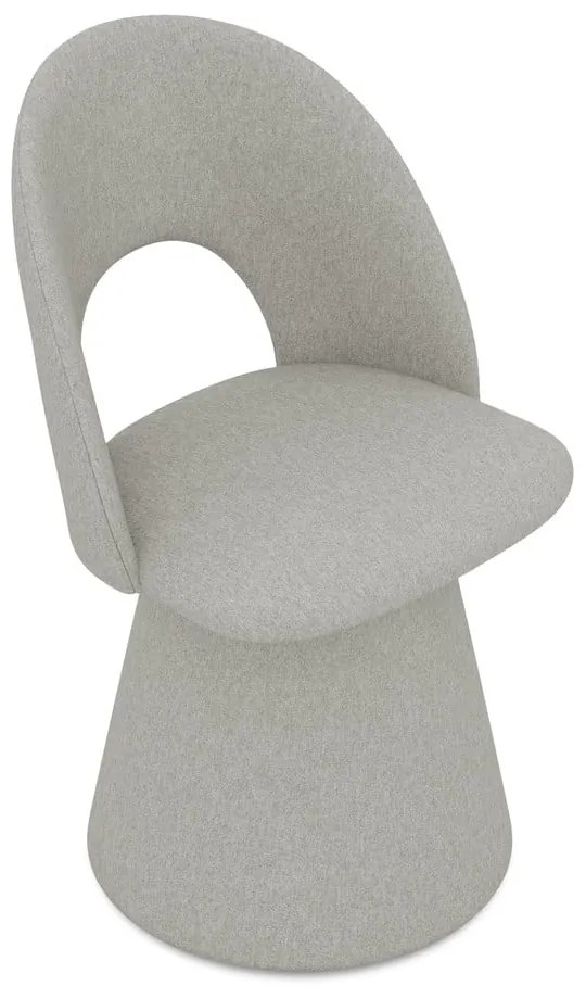 Светлосив тапициран трапезен стол Kalo – Makamii