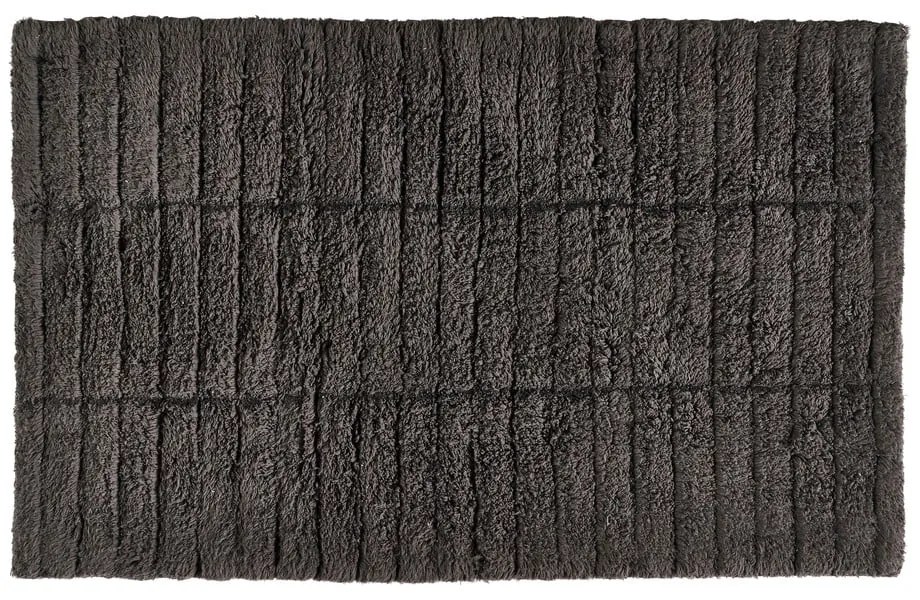 Сива постелка за баня 80x50 cm Tiles - Zone