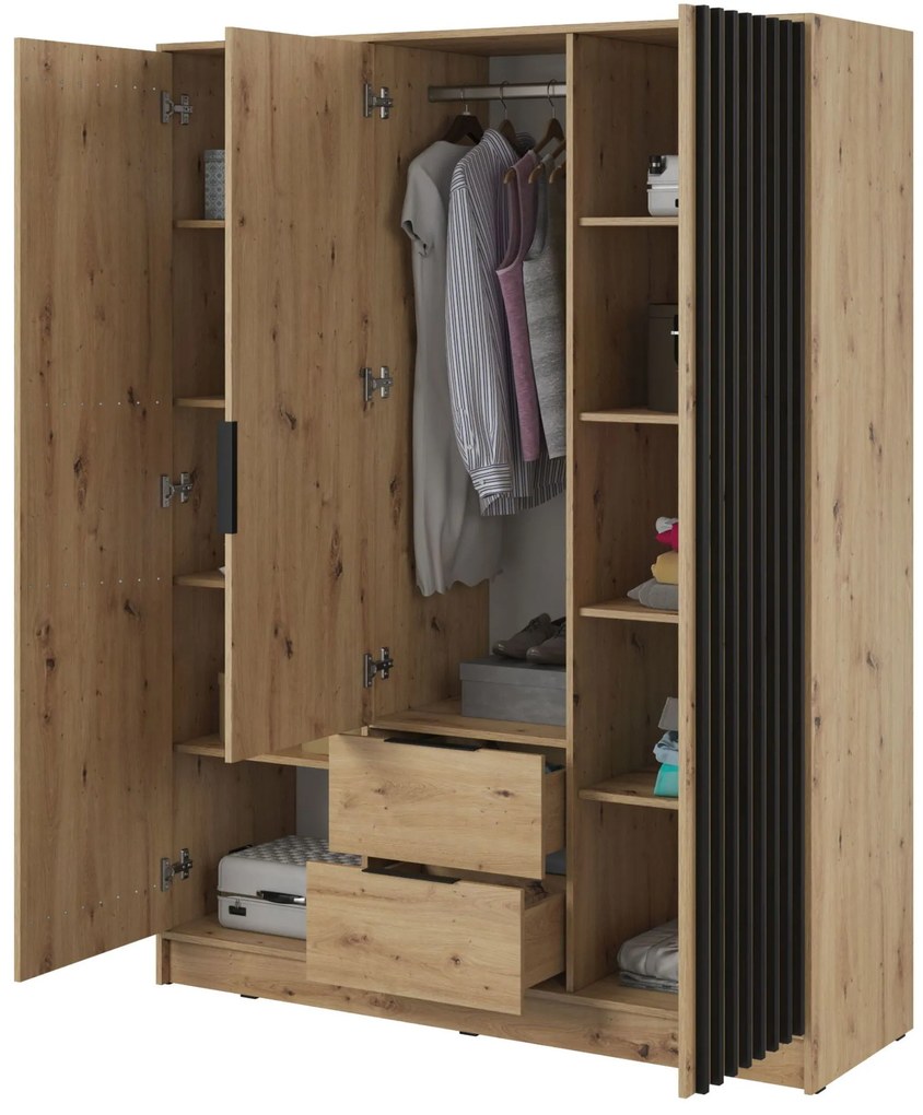 Гардероб Nolan 3-door with Огледало-Fusiko