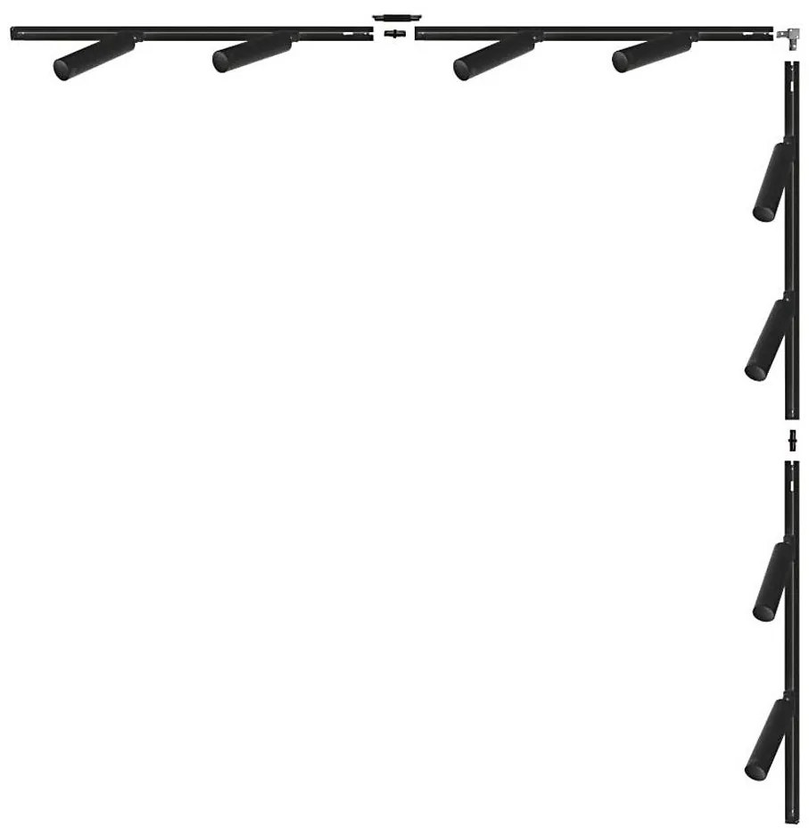 Zuma Line 3588 - Точково осветително тяло за шинна система LULU 8xGU10/35W/230V черно