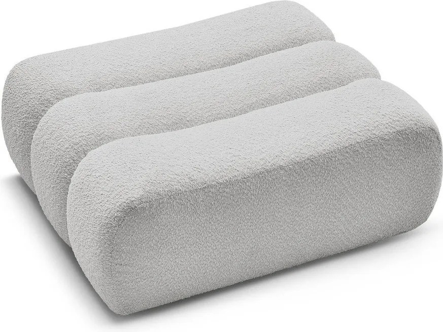 Светлосива табуретка от прежда с примки от букле Azra – Bobochic Paris