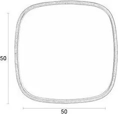 Стенно огледало масивно дърво 50x50 cm Nyko – White Label