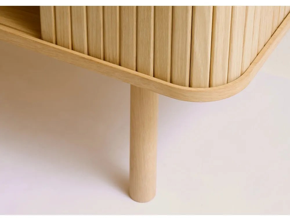 Масичка за телевизор с дъбов декор в естествен цвят 160x56 cm Cavo - Unique Furniture