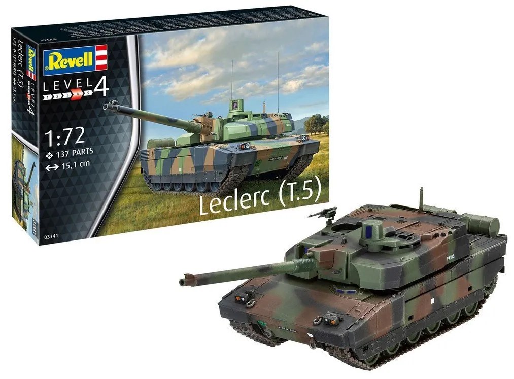Revell - Сглобяем модел Френски танк Leclerc T5, 137 части R03341