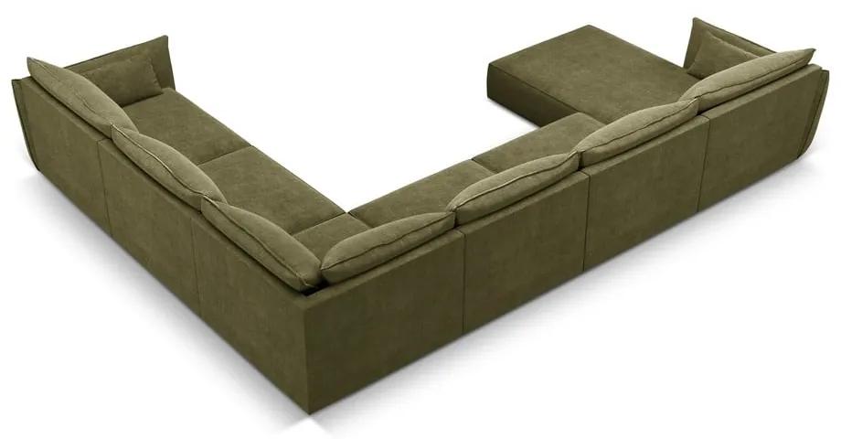 Зелен ъглов диван (десен ъгъл) Vanda - Mazzini Sofas