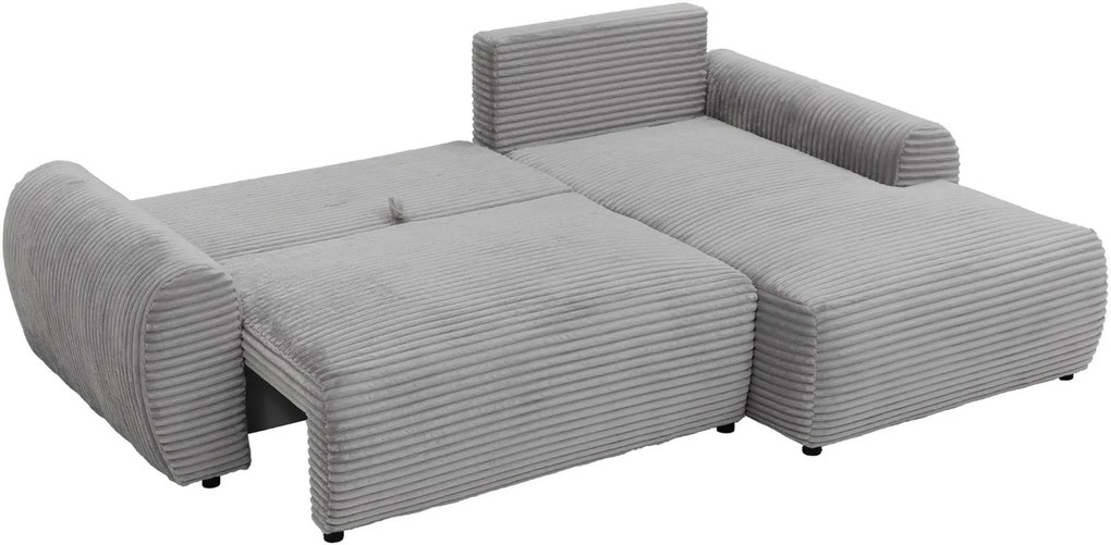 Ъглов диван Bello-Бежово светло-Десен