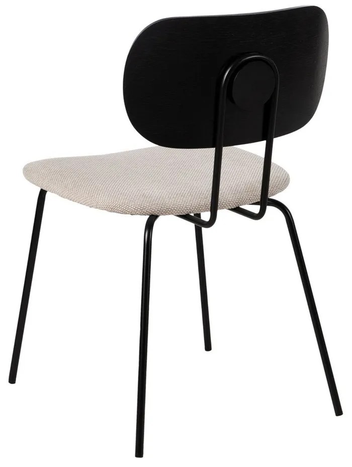 Бели и черни трапезни столове в комплект от 4 броя Cleo - Ixia