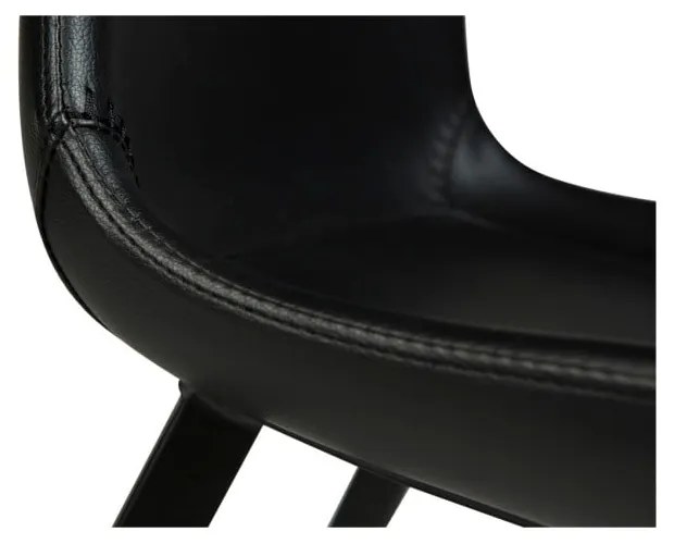 Бар стол от черна изкуствена кожа Hype - DAN-FORM Denmark