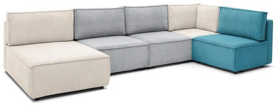 Променлив ъглов U-образен диван от велур Nihad modular - Bobochic Paris