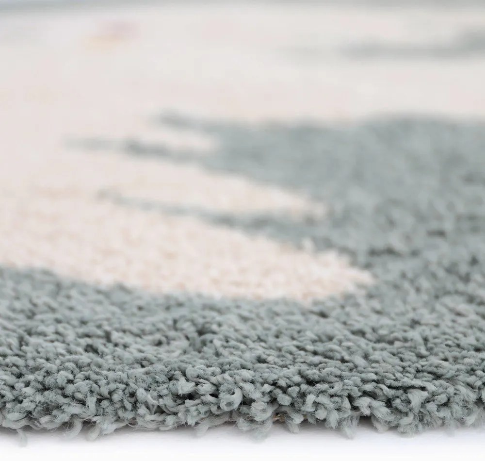 Светлозелен детски килим ø120 cm Bohemian Bird Aqua – Nattiot