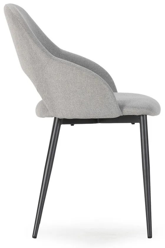 Светлосиви тапицирани трапезни столове в комплект 2 бр. Lia – Marckeric