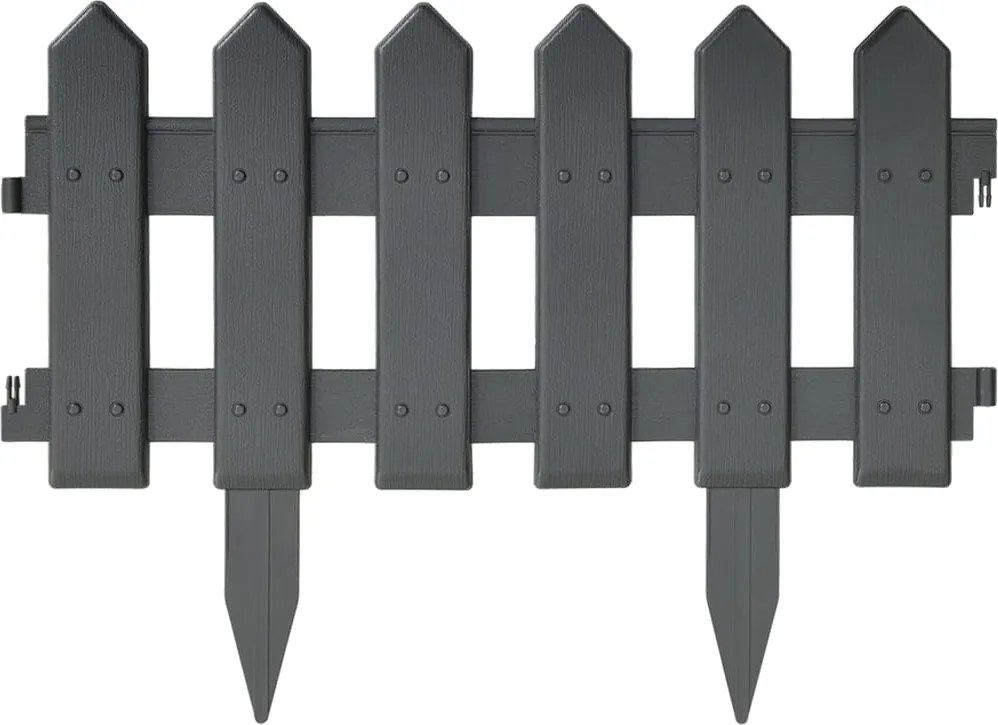 Кантове за тревни площи, 25 бр, антрацит, 10 м, PP