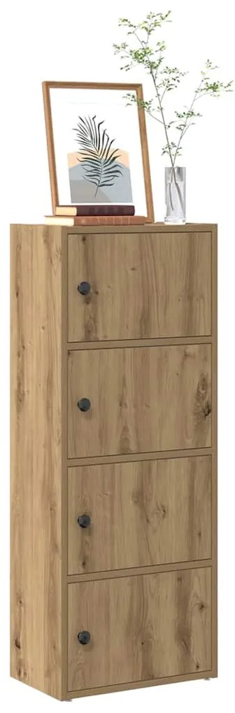 860381 vidaXL Библиотека, дъб артизан, 40x24x102 см, инженерно дърво