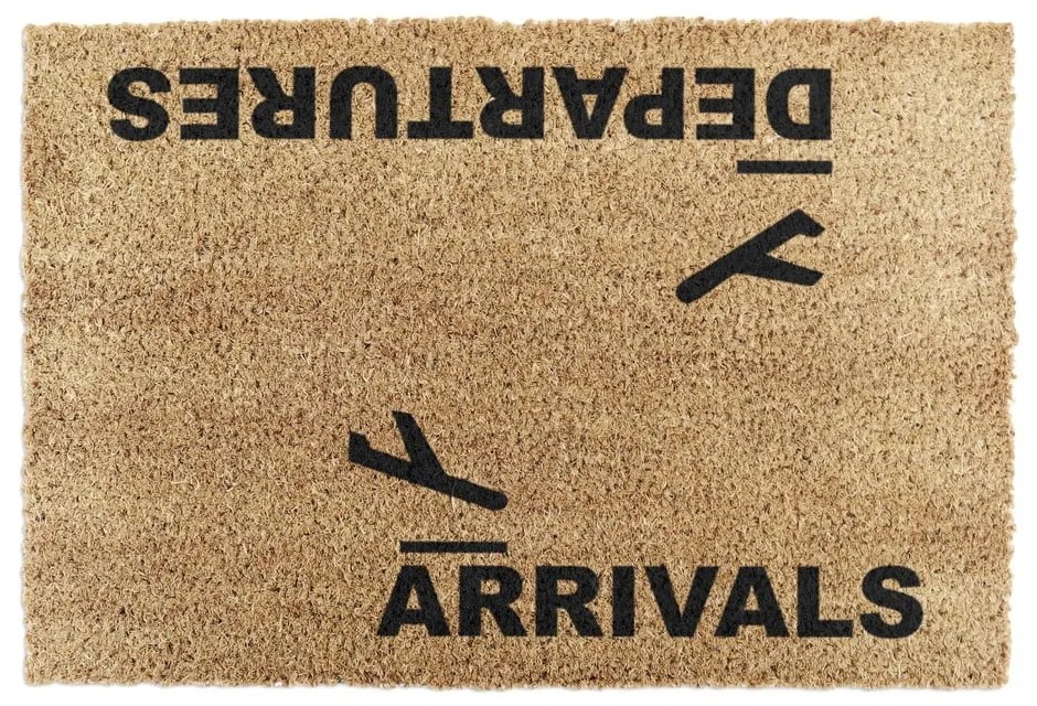 Изтривалка от кокосови влакна 40x60 cm Arrivals and Departures – Artsy Doormats