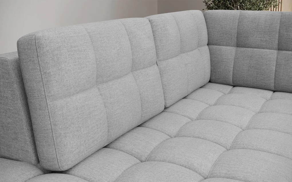 Ъглов диван Bale U-Сиво-Ляв