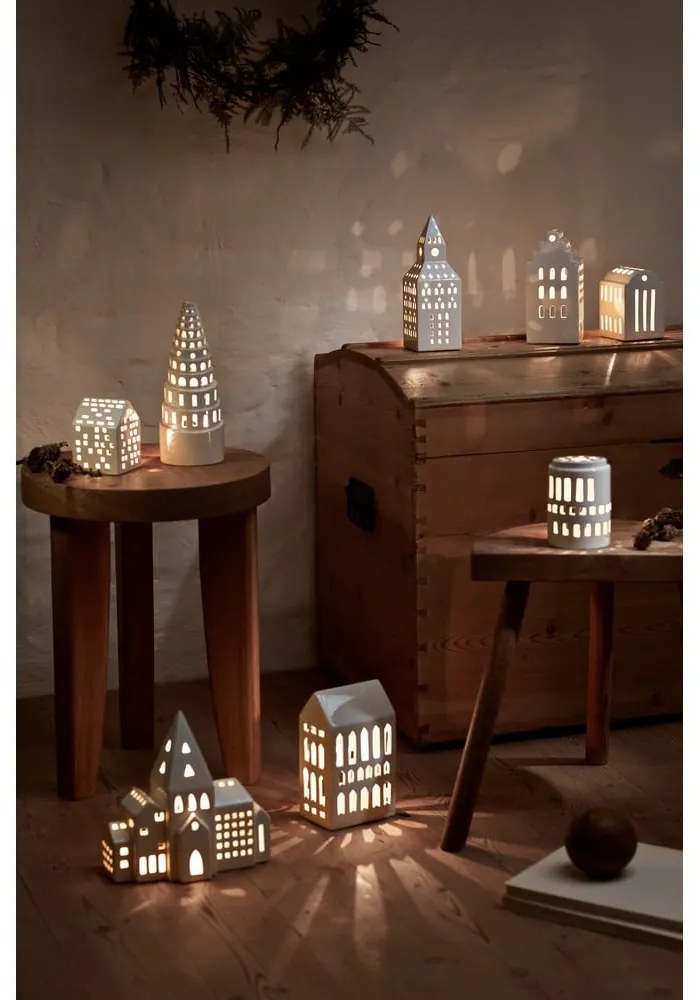 Керамичен свещник за чаена свещ Urbania Lighthouse Church Tower – Kähler Design