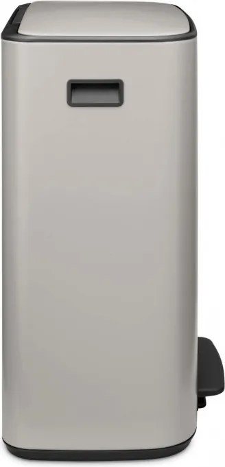 Кош за боклук Brabantia Bo Pedal 1010450, 2x30 л, Плавно затваряне, Противоплъзгаща основа, Светлосив