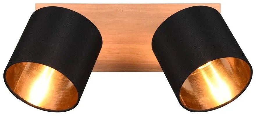 Прожектор в черен и естествен цвят ø 12 cm Tommy – Reality