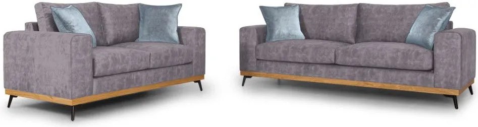 Комплект дивани Dysine-Сив