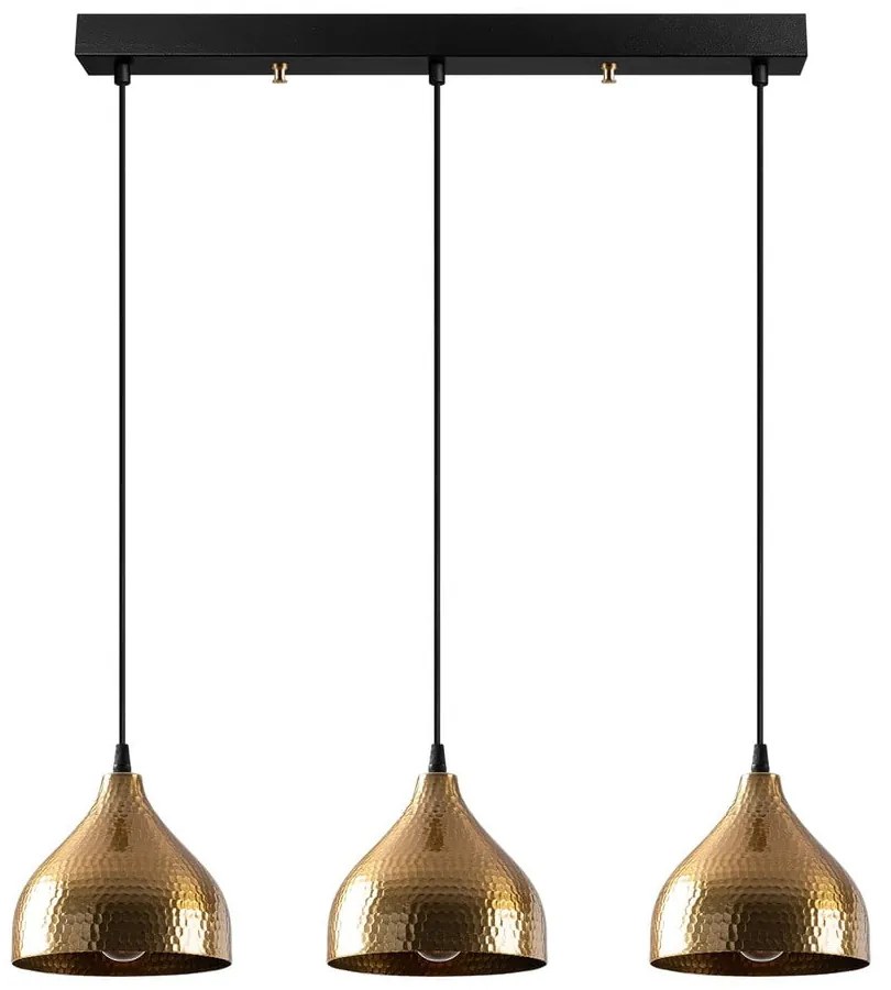 Висящо осветително тяло в златист цвят с метален абажур Tattoo – Opviq lights