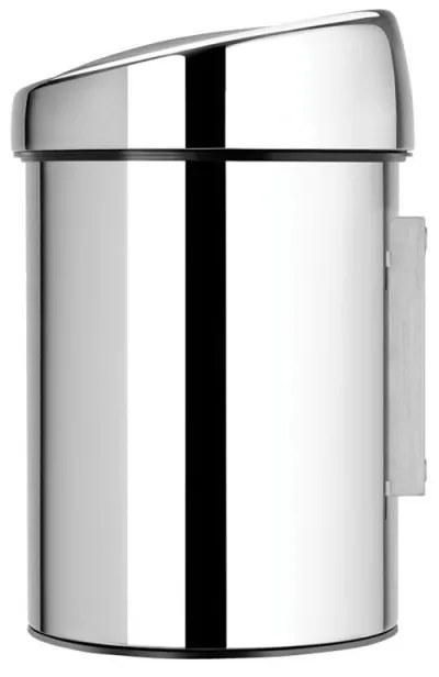 Кош за боклук Brabantia Touch Bin 647210, 3 л, Плавно и безшумно отваряне, Стенен монтаж, Брилянтен инокс