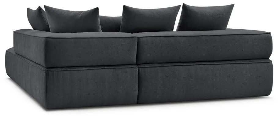 Тъмносив шенилов ъглов диван (десен ъгъл/L форма) Whesley – Bobochic Paris