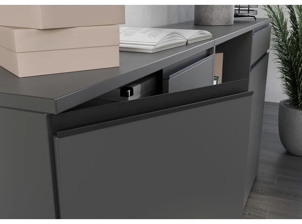 Антрацитно шкафче 81x120 cm Bedano – Germania