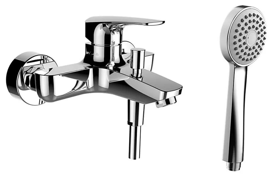 LAUFEN HF500760100600 - Комплект за вана със смесител LAURIN, лъскав хром