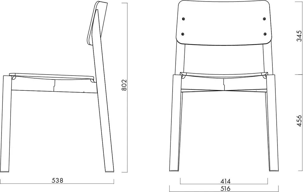 Трапезен стол за подреждане от декор от дъб в естествен цвят Wem – noo.ma