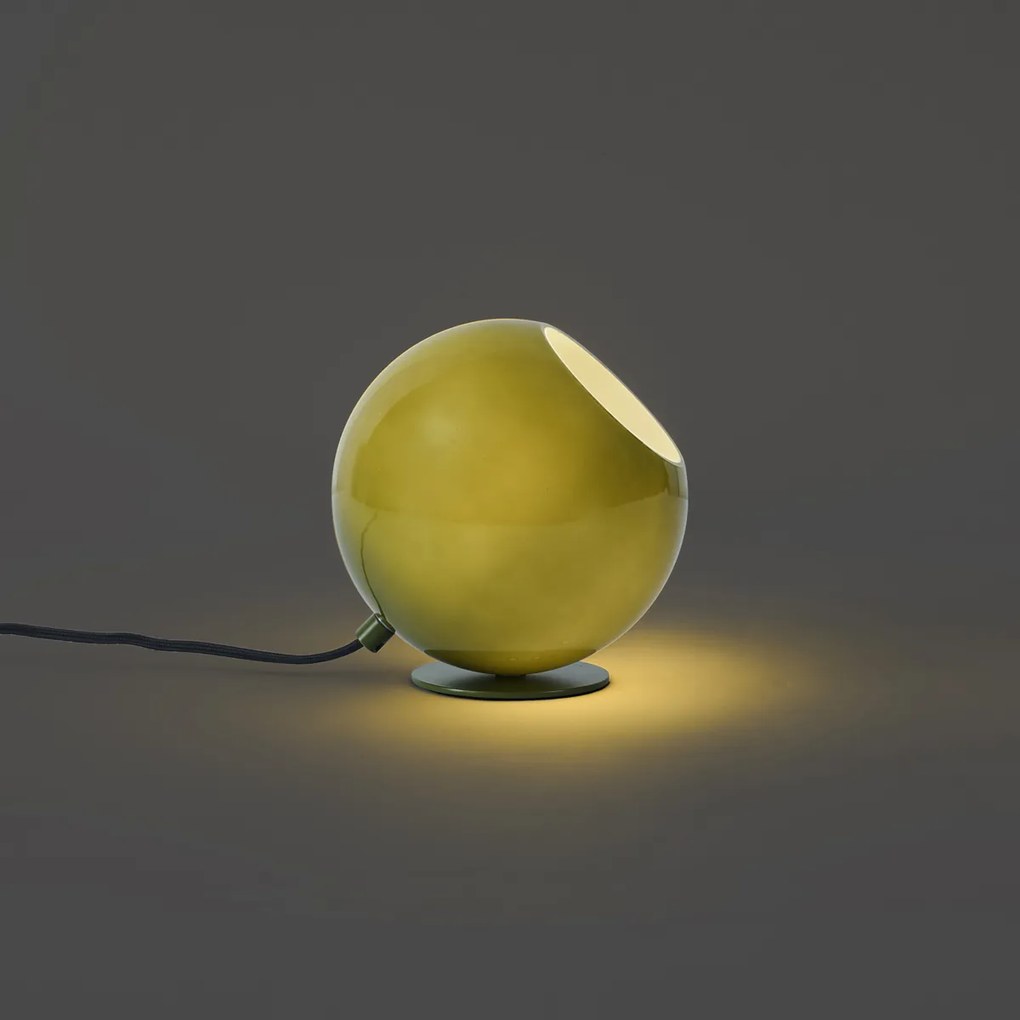 Ретро настолна лампа зелена със стъкло - Mabel