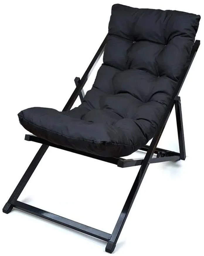 Шезлонг Sunbed, цвят Черен