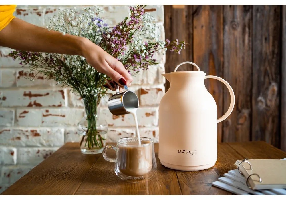 Бежов термос , 1 л - Vialli Design