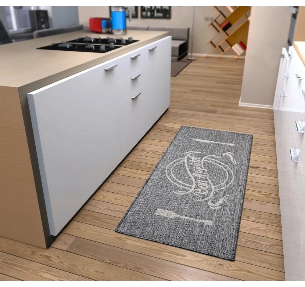 Сиво-бежова пътека 62x150 cm Cucina – Hanse Home