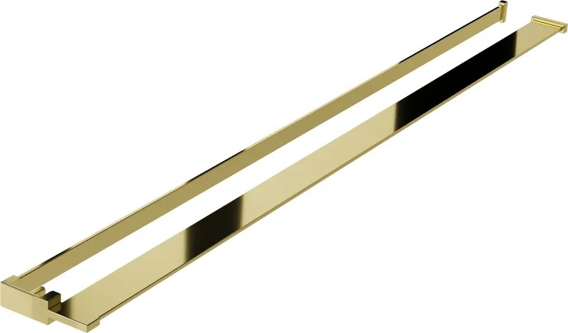 Mexen рафт за душ преграда с релса за кърпи, златен - 800-02-50