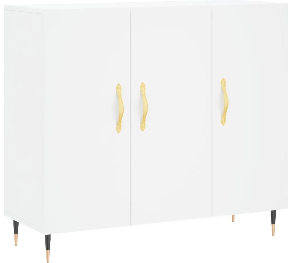828084 vidaXL Сайдборд, бял, 90x34x80 см, инженерно дърво